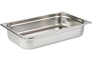 APS 81104 GN container 1/1, Contenitore gastronorm in acciaio inox/Dimensioni 32,5 x 53 cm/Profondità 100 mm/Volume 13,25 litri