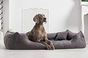 tierlando Moritz legowisko dla psa sofa dla psa M - XXXL 90 110 130 160 185 cm M5-V-02 Rozmiar: M5 / XL 120 cm | Poszewka: welur | kolor: 02 grafitowo-szary