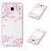 Produktbild Samsung Galaxy A5 Hülle, Samsung Galaxy A5 (2016) SM-A510F (5.2 Zoll) Handytasche, MUTOUREN Durchsichtig Silikon-Schutz-Cover Acryl Zurück Handy Tasche Kristall Silikon Schutzhülle Schutz Handyhülle Case Tasche Etui Bumper für Samsung Galaxy A5 (2016) SM-A510F-Pfirsichblüte Rose