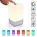 Price comparison product image Light Therapy Lamps,Wake Up Light Alarm Clock with Sunrise Simulation and 5 Natural Sounds,LED USB Bedside Lamp,Rechargeable,Touch Sensor Night Light with 3 Brightness,12/24 hour/ USB Rechargeable Best Gifts