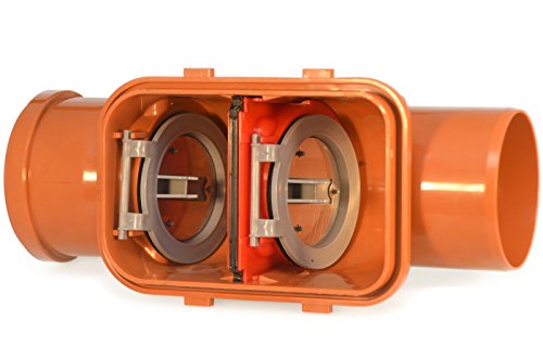 Rückstauklappe Rückstauverschluß Doppelverriegelung Ø 110 / DN 100 mm KG Rohre - 4