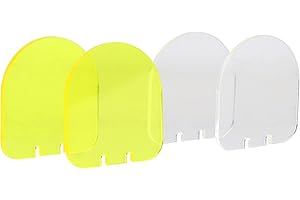 FOCUHUNTER Scope Protector - Lenti di ricambio per lenti di ricambio, 2 x protezioni trasparenti, 2 x protezioni gialle