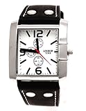 Klassische Herrenarmbanduhr in Schwarz eckig