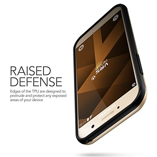 Samsung Galaxy A5  2017  m  vil  VRS   Tel  fono M  vil  Negro   Oro  doppelschichter Premium de protecci  n Silicona Dise  o y PC Case Dual Layer TPU Bumper Funda Carcasa  High Pro Shield  para Samsung Galaxy A5  2017