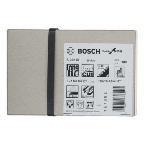 Bosch Pro Säbelsägeblatt Flexible for Metal zum Sägen in Metall (100 Stück, S 922 BF) - 2