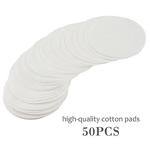 Anpro 5 Stück Mitesserentferner mit 50 Stück Wattepads, Komedonenquetscher Set aus Edelstahl, Nagelhautschieber Werkzeug für Pickel, Whiteheads, Akne - 4