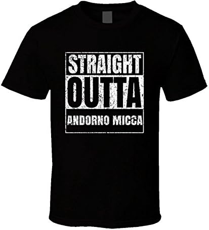Straight Outta Andorno Micca Parody Worn Look Italian City T Shirt