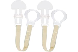 MAM Dummy Clip | 2 Pack | Baby Soother Clips Fit All MAM Soothers | Adjustable Length and Lightweight Design | Baby Accessories | Cream Strap | Dummies Not Included