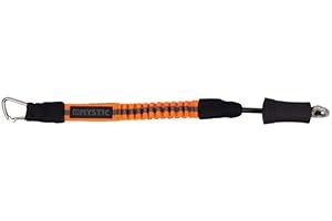 Mystic Short Safety Leash 2019 - Orange, TPU, Freeride/Wave Performance