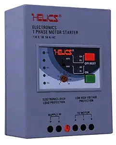 HELICS SRCW-420/3650 Automatic Submersible Water Level Controller with Submersible Starter 2 Tank's Controllable/0.5 to 1.0HP with Start and Run Capacitor 36+50.mfd and Sensor (Grey)