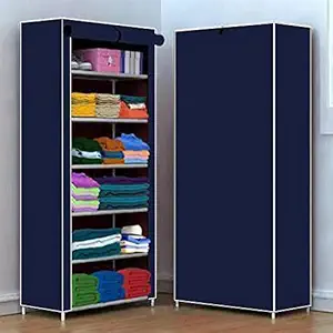 HEMOVIA Premium Multipurpose Baby Wardrobe, Foldable, Collapsible Fabric Wardrobe Organizer for Clothes (Plastic and Non Woven Fabric)