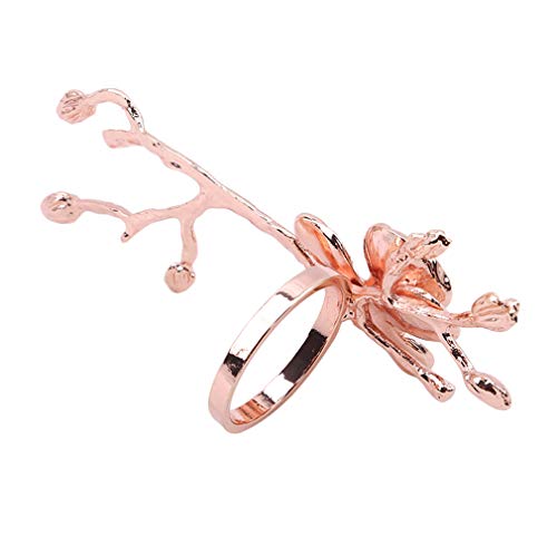 WEIHEE Napkin Rings Napkin Holder Flower For Wedding Christmas Party Dinner Table Decor