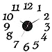 Produktbild Moderne und kreative New DIY Anzahl Wanduhr Oberfläche Aufkleber Home Office Decor Schaumstoff schwarz 2