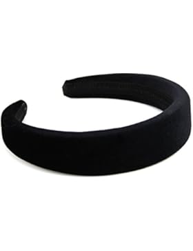 QtGirl alice Band 2,5cm-breit 1cm-dick Haarreif gepolstert mit Schaum bedeckt mit Samt (Gesamtprodukt aus Polyester)