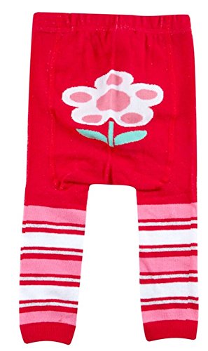 Tick Tock Baby Girls Cotton Rich Design Leggings Red 0-6 months