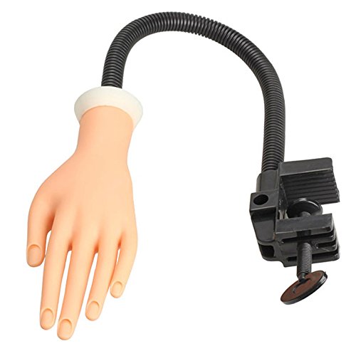 Soft PVC Nail Art Tips Manicure Bendable Artificial Fake Nail Trainer Practice Hand Model