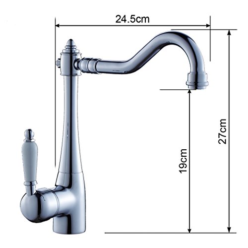 Auralum 360° Schwenkbar Einhebel Wasserhahn Waschtischarmatur Wasserfall Waschbecken Spültischarmatur - 2