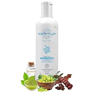 Saamya Herbal Anti Hair Fall Shampoo Everyday Use 100% Ayurvedic Scientifically Proven No Paraben Sulphate Chemicals-Free No Colorant & Silicones Unisex (200ml)