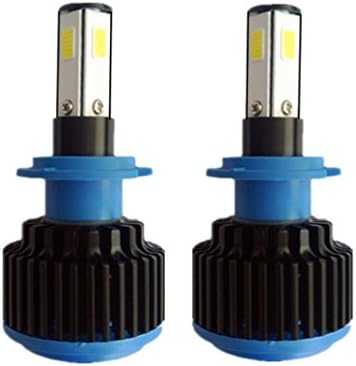 RSSONG H7 360 Degree LED Car Headlight Bulbs Conversion Kit With Canbus Drive 4-Sides COB Chips 2X50W 2X10000LM Per Pair 6000K Cool White Automobile H7 led bulb