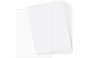 AHANDMAKER 10 hojas de plástico transparente de estireno de 8.3 x 11.7 x 0.04 pulgadas, hojas de plástico transparente flexible A4 para exhibiciones, carteles, mesa