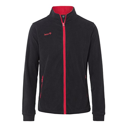 Izas Padru Chaqueta de forro polar, Hombre, Multicolor (Negro/Rojo), 2XL