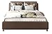 Produktbild IQ Bed Modell Kansas Polsterbett, nuss, 200 X 140, Kopfteil 98 cm hoch