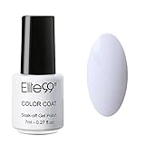 Elite99 7ml UV Gel Soak Off Nail Polish Color Varnish Nail Art Manicure French White (1323)