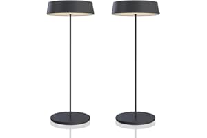 Palmina 901, Bezprzewodowa lampa biurkowa Led 4400 mAh, USB 4400 Mah, do użytku wewnątrz i na zewnątrz, odpowiednia do jadalni, czytania, sypialni, ogrodu i wielu innych (czarny 2PZ)