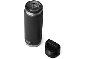 YETI Rambler Bottle Chug, Vaccum Insulated Stainless Steel Bottle with Leakproof Chug Cap, Black, 26 oz (769 ml)