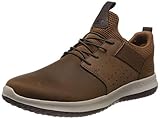 Uppers: Leder Skechers Herren Delson- Axton Slip On Sneaker, Braun (Brown CDB), 45 EU