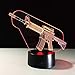 Produktbild Hmnzxy M16 Pistole Form Abstrakte 3D Bunte Nachtlicht Tischlampe Led Acryl Valentinstag Geburtstagsgeschenk Kinder Schreibtisch Spiel