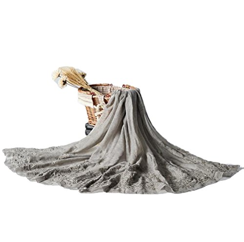 Preisvergleich Produktbild ocamo Freundinnen Damen Stickerei Baumwolle Paisley Schal Gelb, Grau