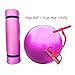 Produktbild YJQZHL Yoga-Ball + Yoga-Matte + Rally, Kind Gym Ball Schwangere Frauen Balance Ball Lieferung Ball Verdicken Explosionssichere Gymnastikball Rutschfest (Farbe : #3, größe : 75cm)