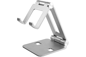 ‎MMOBIEL MMOBIEL Uchwyt na Telefon Komórkowy na Biurko - Regulowany Stojak na Telefon i Tablet - Uniwersalny Stojak Kompatybilny z iPhone, iPad, Samsung Galaxy, Nintendo Switch - Aluminium