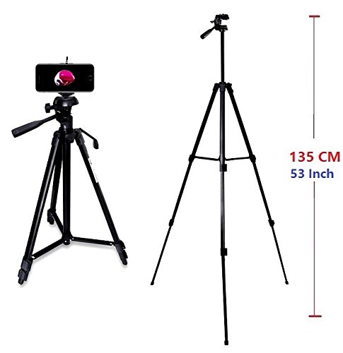 4-in-1 135 cm Kamera Stativ+Handy Halterung+Tablet Halter+Bluetooth Fernbedienung für iPad Pro 9.7, iPad Air, iPad 4 3 2, iPad Mini 4 3 2 1/iPhone 7,7 Plus, 6s, 6s Plus,6 Plus,6 5s 5c 5g 4s 4g - 8