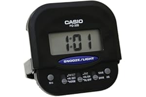 SMIORAS Despertador Digital Casio Snooze Led Beep PQ-30B-1D Digital para Unisex Color Negro