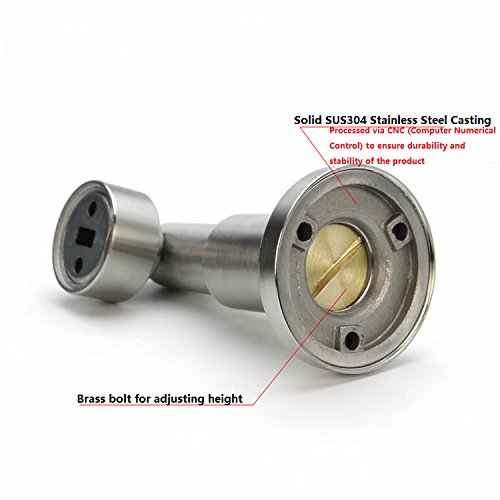 VIBORG Deluxe SUS304 Edelstahl Guss verstellbar Leistungsstark Boden oder Wandhalterung montiert Magnetverschluss Türkeil Türkeile Stopper Türstopper Satin Nickel gebürstet - 6
