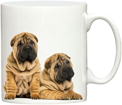Dog Exhibitor Sharpei Dog design hand printed ceramic mug printed in the UK merchandise, great for tea, coffee and most hot or cold beverages