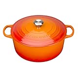 Apta para su uso en todas las fuentes de calor incluyendo placas de inducción y vitrocerámica, apta para el horno, lavavajillas y frigorífico Hecho a mano en Francia desde 1925 Tiene una capacidad de 8,4 litros y es ideal para unas 8-10 personas