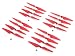 Produktbild Hubsan 4 x Propeller Set (12 Rotoren) Schraubenset für H502S H502E X4 Quadrocopter Ersatzteile Crash-Packung (rot)