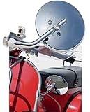 spiegelglas rund 12 cm Vespa Piaggio Spiegel Ganzmetall verchromt links und rechts