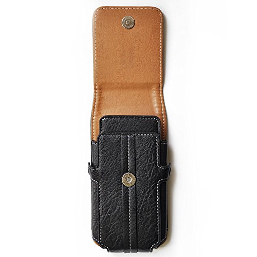 Custodia a sacchetto per smartphone universale portafoglio verticale - passante cintura moschettone clip Scomparto porta carte e possibilitÃ  doppio telefono - da 5,5