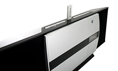 Bennett & Ross Ã…lesund Vertikal Stereoanlage (CD/MP3, USB, Bluetooth, NFC, UKW-Radio, Stand- oder Wandmontage, Uhr mit Weckfunktion, inkl. Fernbedienung) Schwarz/Silber