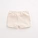 Marc janie Baby Girl Solid Color Shorts With Elastic Waistband Beige 24M
