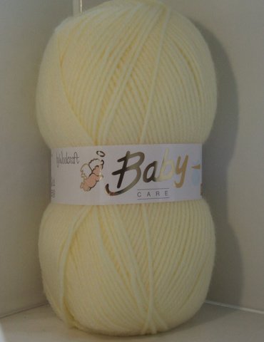 Baby Care Double Knit Wool 200G Baby Yellow/Lemon DK (2 rolls 100g each, 300m each)