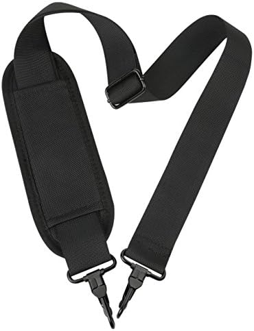 Taygeer Universal Replacement Laptop Shoulder Strap Luggage Duffel Bag Strap Adjustable Comfortable Blet with Metal Hooks & Pad for Briefcase Computer Messenger Bag Laptop Notebook Case, Black