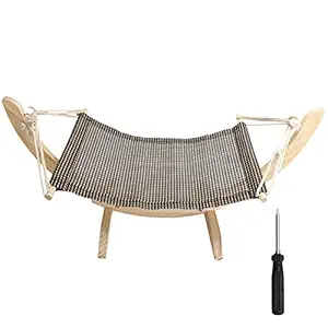 Cat Wood Chair, Cat Hammock Bed Cat Furniture Toy Cat Hammock Cat Perch for Sleeping Playing, Climbing, and Lounging for Home Indoor