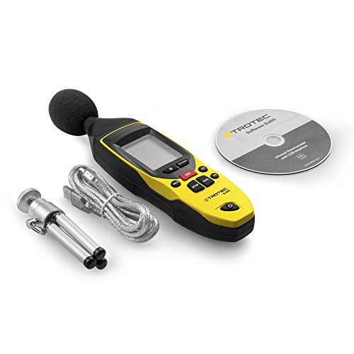 TROTEC Schallpegel-Messgerät SL400 mit Datenlogger-Funktion (bis zu 32.700 Messwerte) mit USB-Anschluss und 3,5 mm Klinkenbuchse / Inklusive Kalibrierzertifikat, Mini-Stativ und Transportkoffer - 9