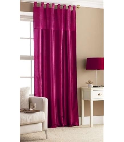 Lot De 4 Rideaux Voilage Framboise – Filtre De Lumière – 117x57 Cm