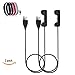 Price comparison product image 2Pcs Fitbit Flex 2 Chargers - iFeeker 15cm Replacement Accessory USB Charger Cable Cradle Dock Adapter for 2016 Fitbit Flex 2 Fitness Wristband Wireless Activity Tracker (15cm, Black + Black)
